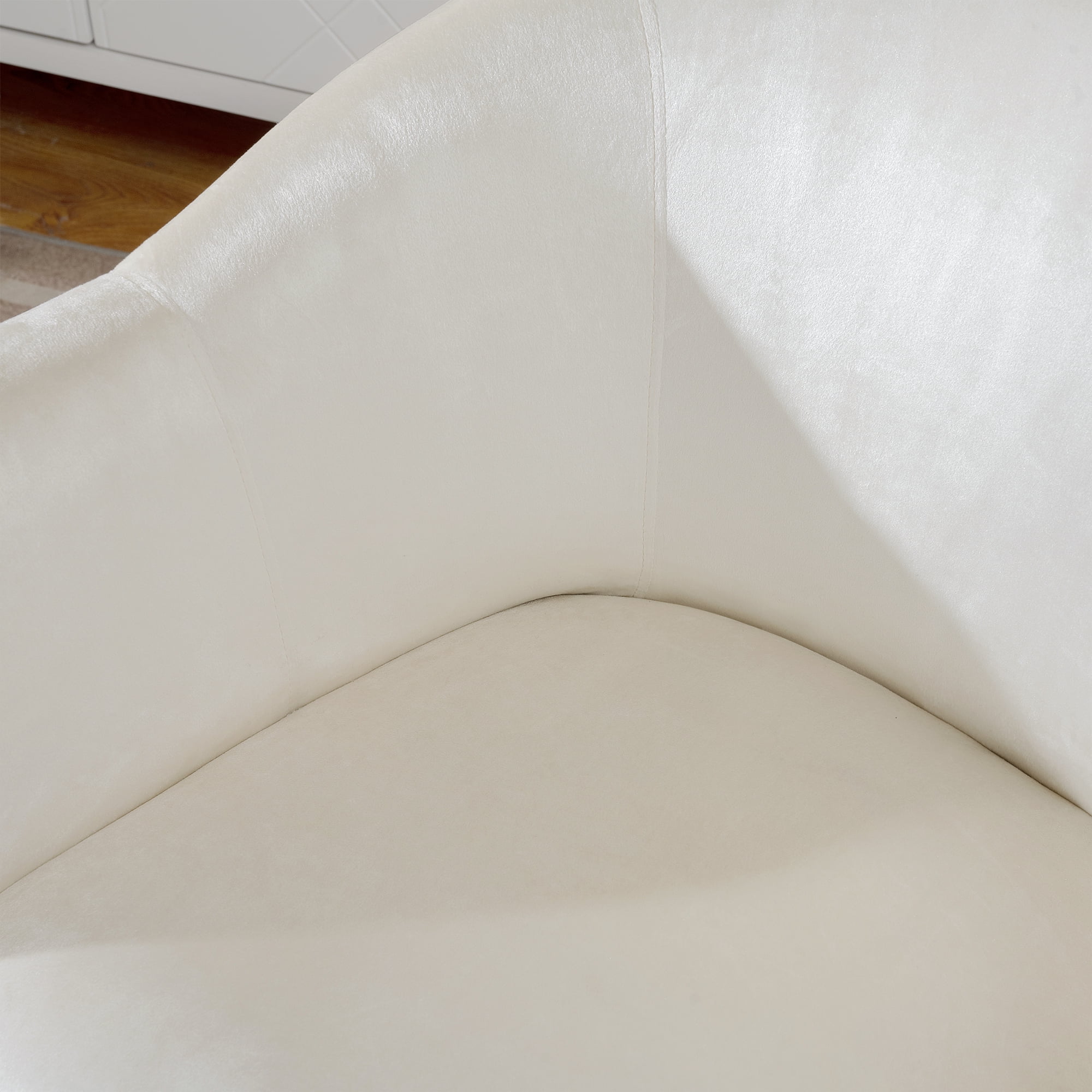 YYAo Velvet Accent Chair, Upholstered Comfy Armchair with Metal Legs for Bedroom, Living Room, White YYAo Velvet Accent Chair, Upholstered Comfy Armchair with Metal Legs for Bedroom, Living Room, White
