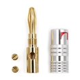 thumbnail image 3 of 24K Gold Banana Plugs Audio Jack Connectors Dual Screw Lock, 3 of 8