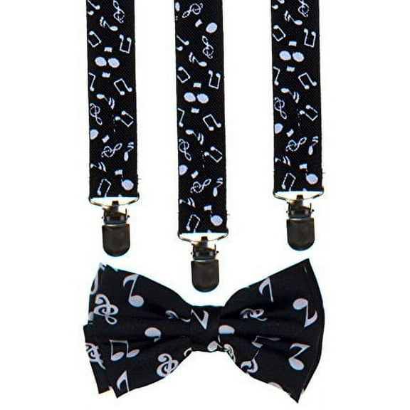 Classic Unisex Bow Tie and Suspender Set