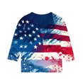 thumbnail image 4 of Spazoro Toddler Girls 3/4 Sleeve Shirts, Spring and Fall Independence Day Print Casual Round Neck Fashionable Tops for Girls Multicolor Size 4 T, 4 of 5