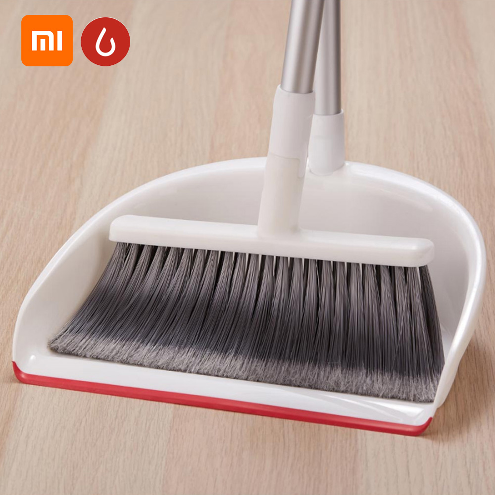 Broom Dustpan Set Long Handle For Home Floor Cleaning Floor Pet Hair 97C W