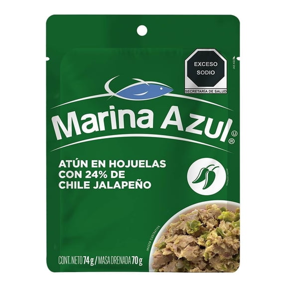 Atún Marina Azul en hojuelas con 23% de chile jalapeño 74 g