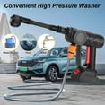 thumbnail image 4 of (LK-LTD)--Cordless Pressure Washer With 6 In 1 Nozzle Portable Electric Power Washer High Pressure Water Sprayer 1000PSI Car Washer Cleaner With 6000mAh 21V Rechargeable Battery And Charger.--(i5db), 4 of 10