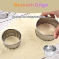 thumbnail image 5 of 6 Pcs Fluted Cookie Cutters Set Roofei Round Circle Pastry Biscuit Cutters Stainless Steel Dumpling Cutters Cake Pastry Donut Cutters Molds stamps for Cooking Baking ( 3 Sizes), 5 of 8