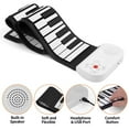 thumbnail image 3 of Teclado De Piano Plegable, Batería De Litio De 450 MAh Piano Enrollable 49 Teclas De Alta Sensibilidad Para La Práctica Diaria De Enseñanza Para Principiantes, 3 of 7
