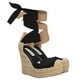 thumbnail image 1 of Alpargata Puntal De Plataforma Yute Con Listón 2 en 1 Lona Premium Negro Ajustable Para Mujer, 1 of 5