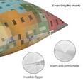 thumbnail image 5 of YFYANG Square Decorative Throw Pillow Case (Without Pillow Insert), Colorful Architectural Patterns Bedroom Sofa Car Cushion Cover, 18"x18", 5 of 9