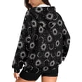 thumbnail image 2 of FOR U DESIGNS Black Galaxy Zipper Hooded Sweatshirts for Women Loose Fit Hoodie Size L Oversized Hoodies Long Fall Jackets for Women Activewear Long Sleeve Drawstring Tops, 2 of 7