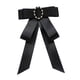 thumbnail image 5 of Pajarita para mujer broche Con lazo alfiler para el cuello adorno para camisa fiesta de noche boda Satén negro, 5 of 9