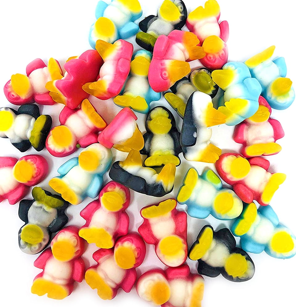 SweetGourmet Assorted Fruit Gummi Penguins with Soft Tummies Pectin