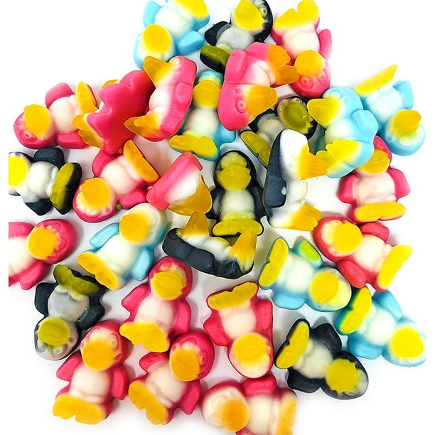 SweetGourmet Assorted Fruit Gummi Penguins with Soft Tummies Pectin