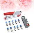 thumbnail image 1 of GOOHOCHY Cable Crimp Tool Coaxial Tool Set Carbon Steel Blue 1 Set for Technicians, 1 of 5
