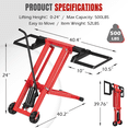 thumbnail image 3 of Erommy 500LB Hydraulic Lawn Mower Lift Jack with 3-Height Adjustment for Tractors and Zero Turn Lawn Mowers, 3 of 9