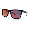 thumbnail image 4 of Polarized Mens Refined Rectangle Color Mirror Sport Horn Rim Sunglasses Black - Fuchsia Mirror, 4 of 8