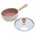 thumbnail image 1 of Ceramic Nonstick Saucepan with Lid, Small Sauce Pot with Pour Spouts for Multipurpose Use, Milk Pan High Temperature Proof Saucepan Cooking Pot for Home Multipurpose, 1 of 7