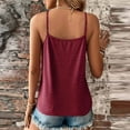 thumbnail image 5 of Bmisegm Women Fashion Sexy V Neck Lace Solid Color Small Vest Top Women's Vests Red XXL, 5 of 7