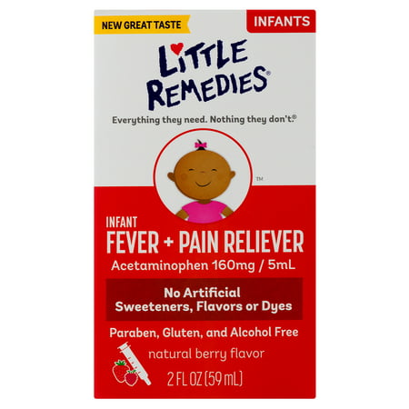 Little Remedies Infant Fever & Pain Reliever, Natural Berry Flavor, 2 FL