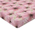 thumbnail image 4 of Ambesonne Floral Fitted Sheet, Pattern of Delicate Flowers, Twin XL Size, Pastel Pink and Pale Khaki, 4 of 5