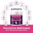 thumbnail image 4 of Cat Multivitamin with Grass-Fed Beef Bone Broth – Daily Supplement for Immune, Joint, Skin, Coat & Gut Health – Omega 3s, Lysine, Beta Glucan, Vitamins A-E, C, D – 90 Day Supply – No Fillers, 4 of 9