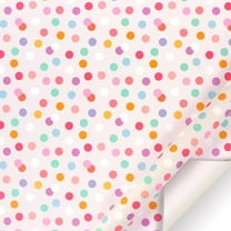 SeekLGT Colorful Rainbow Dot Love Heart Wrapping Paper Roll Bright Polka Dot Gift Wrap for Valentine's Day Birthday Holiday