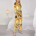 thumbnail image 4 of Bingfone Womens Pajama Sets Honey Bee Print,Long Sleeve Loungewear Pajamas Set-Large, 4 of 9
