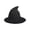 Black, variant on SLYNSHome Halloween Witch Hat Cotton Gauze Knitted,Purple Adult Pointed Wizard Hat With Foldable Brim, Spooky Holiday Costume Accessory For Party Stage Dress Up