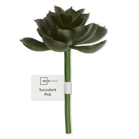 Mainstays Artificial Succulent Pick 2.75 inch x 4.5 inch Dark Green Echeveria