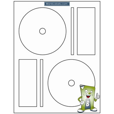 200 Blank Labels CD/DVD Labels for Memorex Software. Full Face with Small Center Holes Matte Finish. 100 Sheets for Ink Jet & Laser