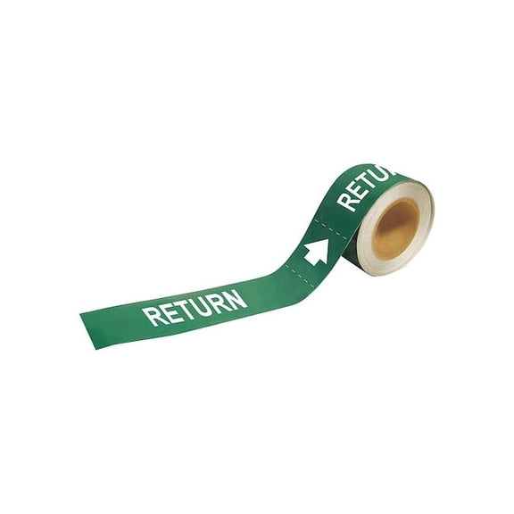 Brady Pipe Marker,Return,2 in H,12 in W 73922
