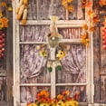 thumbnail image 4 of Guanhe Fall Wreath for Front Door, Gnome Wreath Harvest Wreath, Round Leaves Fall Decorations for Outside Indoor Wall Window Festival Decor, 4 of 6