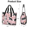 thumbnail image 3 of Tote Bag for Women - Border Collie Dogs with Flowers Shoulder Bag - Large Utility Work Duffle Bag with Zipper Handbag for Travel, Work, Sprots, 3 of 5