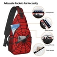 thumbnail image 3 of Mochila bandolera YANGDADA Red Spider Web Unisex, 3 of 5
