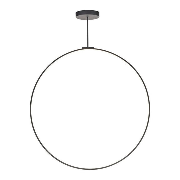 PD82548-BK-Kuzco Lighting-Cirque - 56W LED Pendant-48 Inches Tall and 0.75 Inches Wide-Black Finish