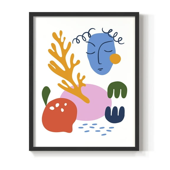 Matisse CDLIII in Black Solid Wood Framed Print No Nail Hanging