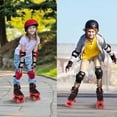 thumbnail image 3 of LEJIJIT Patins à Roulettes Ajustables pour Garçons Filles Tout-Petits 3-12 Ans, 4 Tailles pour Enfants et Jeunes Adultes avec Roues Lumineuses, Patins à Roulettes Noirs Rouges pour le Sport. (Tout-Petit 7C-10C), 3 of 8