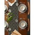 thumbnail image 3 of Table Runner 72 Inches Long for Kitchen Dining, Abstract Contemporary, Dresser Scarf Farmhouse, Dining Table Decorations for Wedding/Parties, Solid Minimalist Geometric 18 x 72 In, 3 of 9