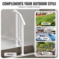 thumbnail image 6 of VEVOR 1-2 Step Outdoor Handrails – White Retro Arch Design for Seniors, Porch & Deck Safet, 6 of 12