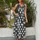 thumbnail image 2 of Vestido Largo Sin Mangas Para Mujer, Abstract Geometrical Traje Informal Para Cumpleaños, Verano, 2 of 5