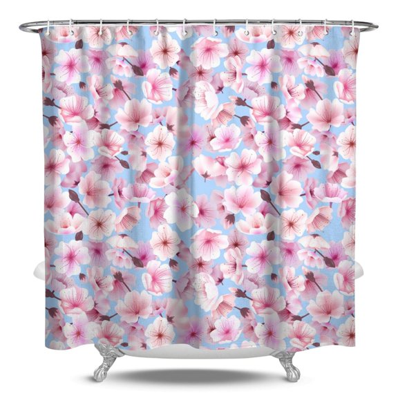 Waterproof Pioneer Shower Curtain 84x72 Inch Polyester Unique Colorful Floral Shower Curtain for Bathroom Hotel Home Decor with 12 Plastic Hooks
