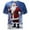 a8-Multicolor, variant on Lumeqa Santa Shirt Men Short Sleeve Graphic Tee Crew Neck Vivid Santa Claus Face 3D Printed T Shirts for Christmas Party