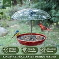 thumbnail image 5 of Kingsyard Adjustable Metal Wild Bird Platform Feeder with Clear Dome, 2.5 lb Capacity, Red, 5 of 6