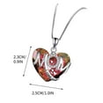 thumbnail image 5 of Nsxcdh Mother's Love Inlaid Pendant Heart Shaped Two Tone Necklace Adjustable Alloy High Gloss 17.7in Exquisite Fashion Jewelry Gift for Women Mom Christmas Gifts for Grandkids and Women, 5 of 9