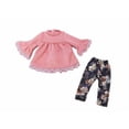 thumbnail image 2 of Pink Top & Floral Leggings Made to fit an 18in Doll | American Fashion World, 2 of 2