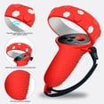 thumbnail image 3 of VR Cover Accessories Set For Quest 2 - Silicone Shell, Controller Grips, Face Cover, Button Caps, Lens Cover Glasses Cloth Set, 3 of 6
