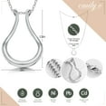 thumbnail image 5 of Emily C Ring Holder Necklace - Stainless Steel Ring Keeper Necklaces - Women & Men Wedding Ring Holder Necklace - Cute Necklace Jewelry for Women, Wife, Nurse, Doctor - Drop Ring Necklace Holder, 5 of 8