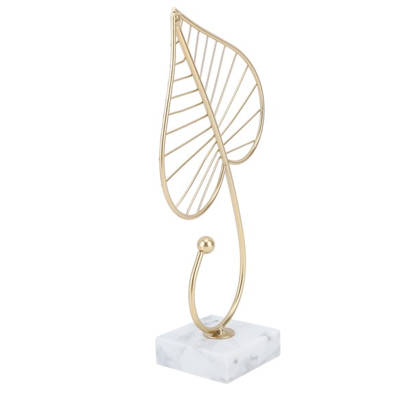 Leaf Sculpture Statue, Marble Base Stable Perfect Gift Hollow Leaf Iron Ornaments For Home For Wedding