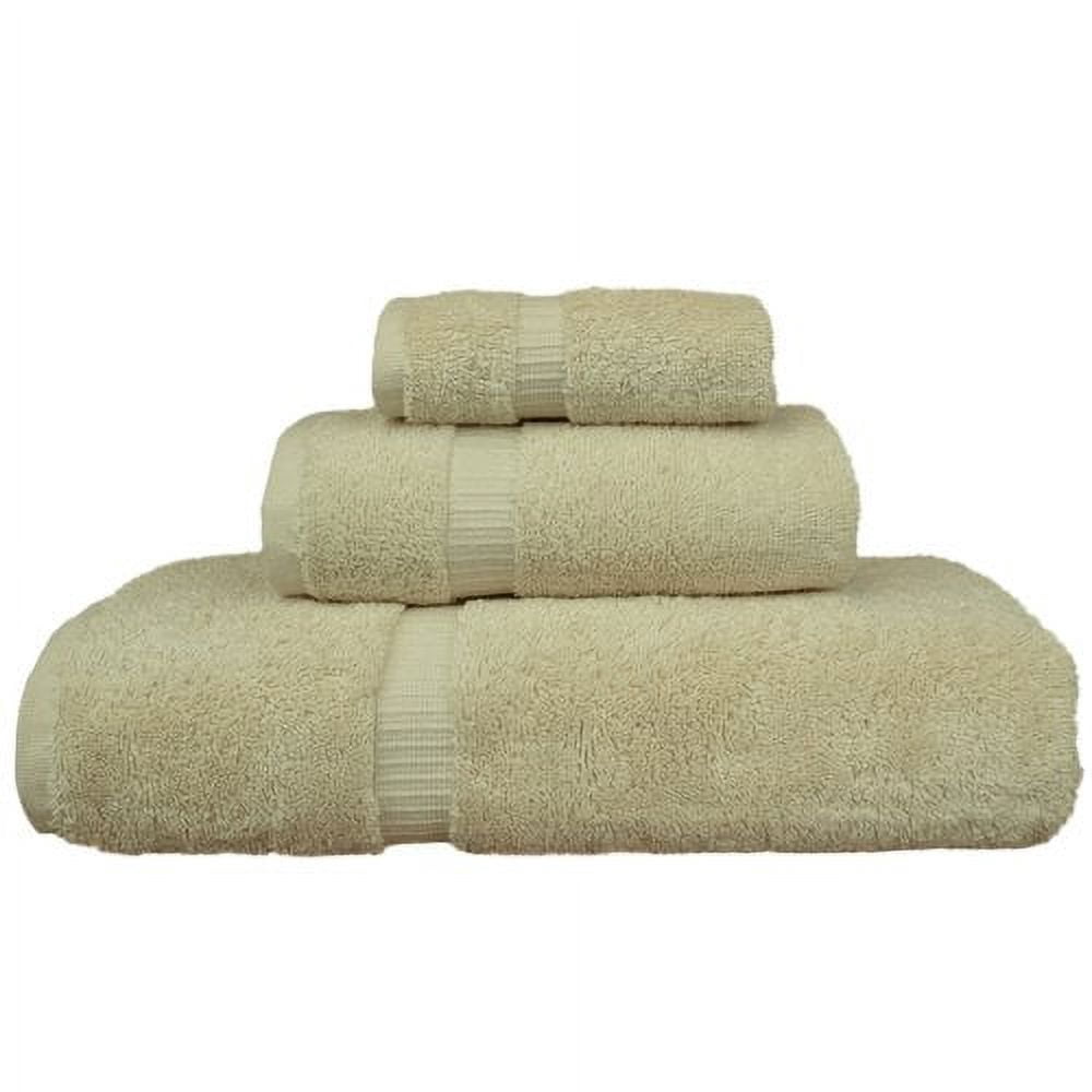 Luxury Hotel & Spa Quality Collection, Quick Dry 100% Turkish Cotton, 750+ GSM, Eco Friendly Towel Set, Bathroom and Kitchen Dobby Border Towels, Bath Towel, Hand Towel, Washcloths (3 Piece, Navy)