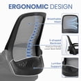 thumbnail image 4 of CELTOSS Ergonomic Office Chair, Mid Back Mesh Computer Desk Chair, Flip-Up Arms, Adjustable Lumbar Support for Home Office, Black, 4 of 10