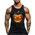 thumbnail image 2 of Byworldtasic Men's Sleeveless Tank Mens Halloween Printed Personalized Fashion Tank Tops Men Tank Top Cut Off Shirts Tank, 2 of 5