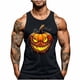thumbnail image 2 of Camiseta sin mangas de cuello redondo para hombre, con estampado de Halloween, cuello redondo, estilo informal, deportiva, para hombre, 2 of 5